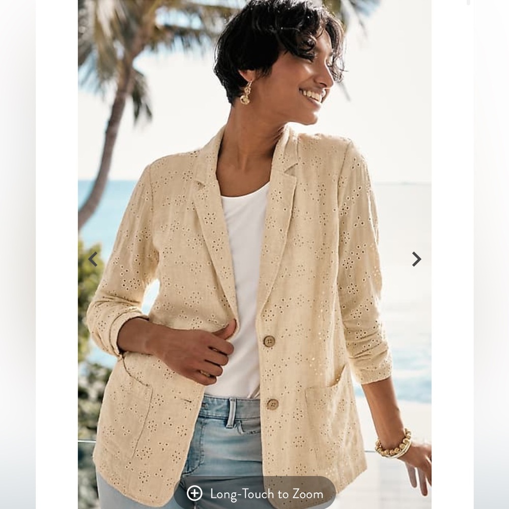 Sale! Easy Eyelet Blazer JJill Medium Tall